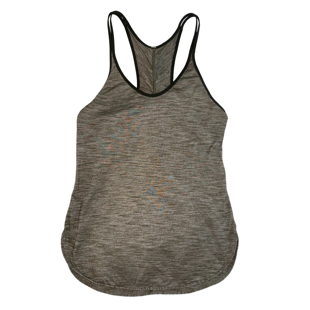 Lululemon Racerback Tank Top Size‎ 2-4 Heather Olive Green Sleeveless Yoga